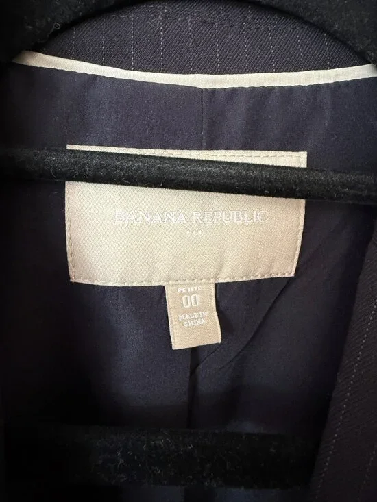 Navy Pin Stripped Blazer - Picture 2 of 3